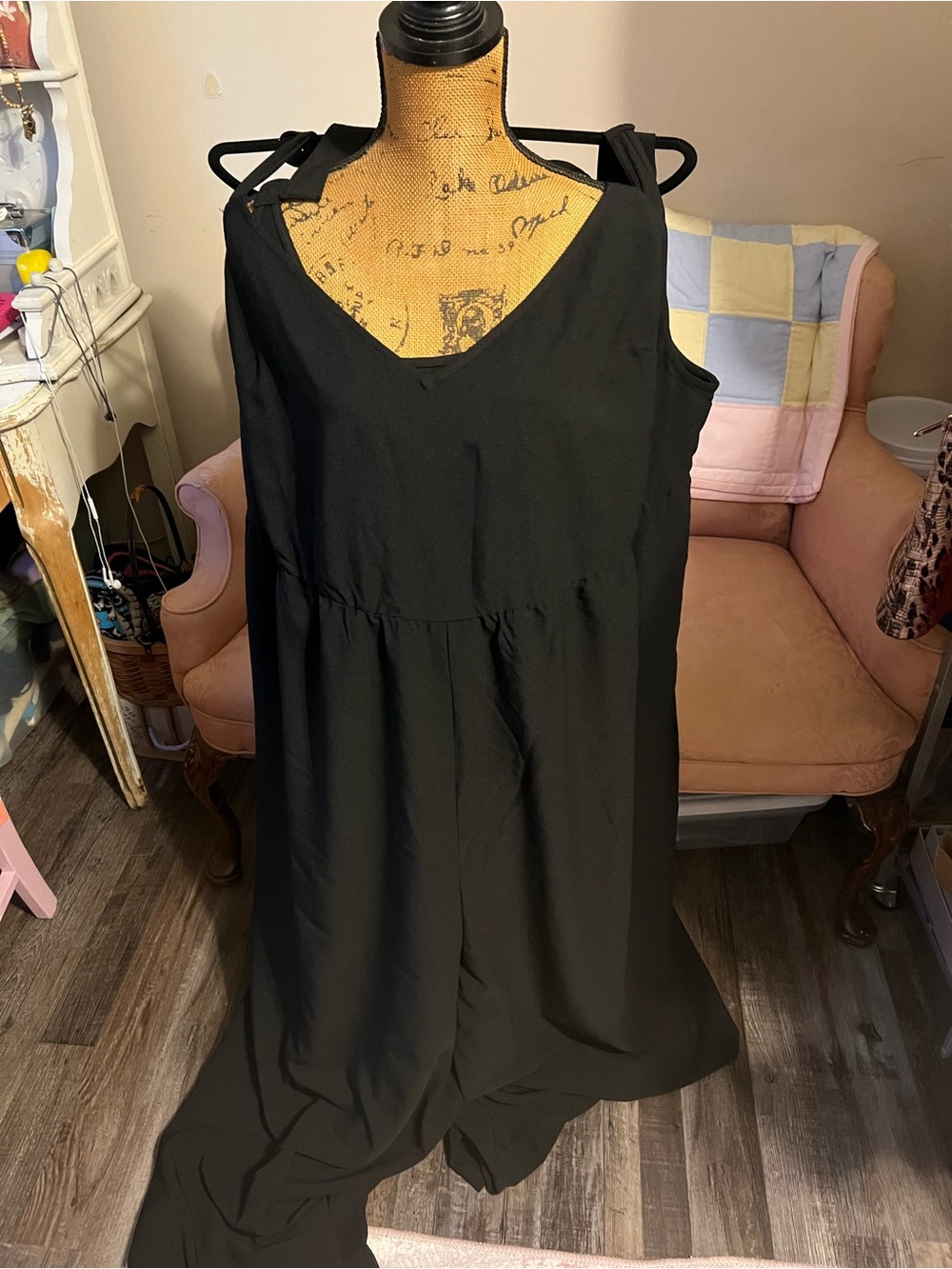 torrid Black V-Neck Sleeveless Jumpsuit